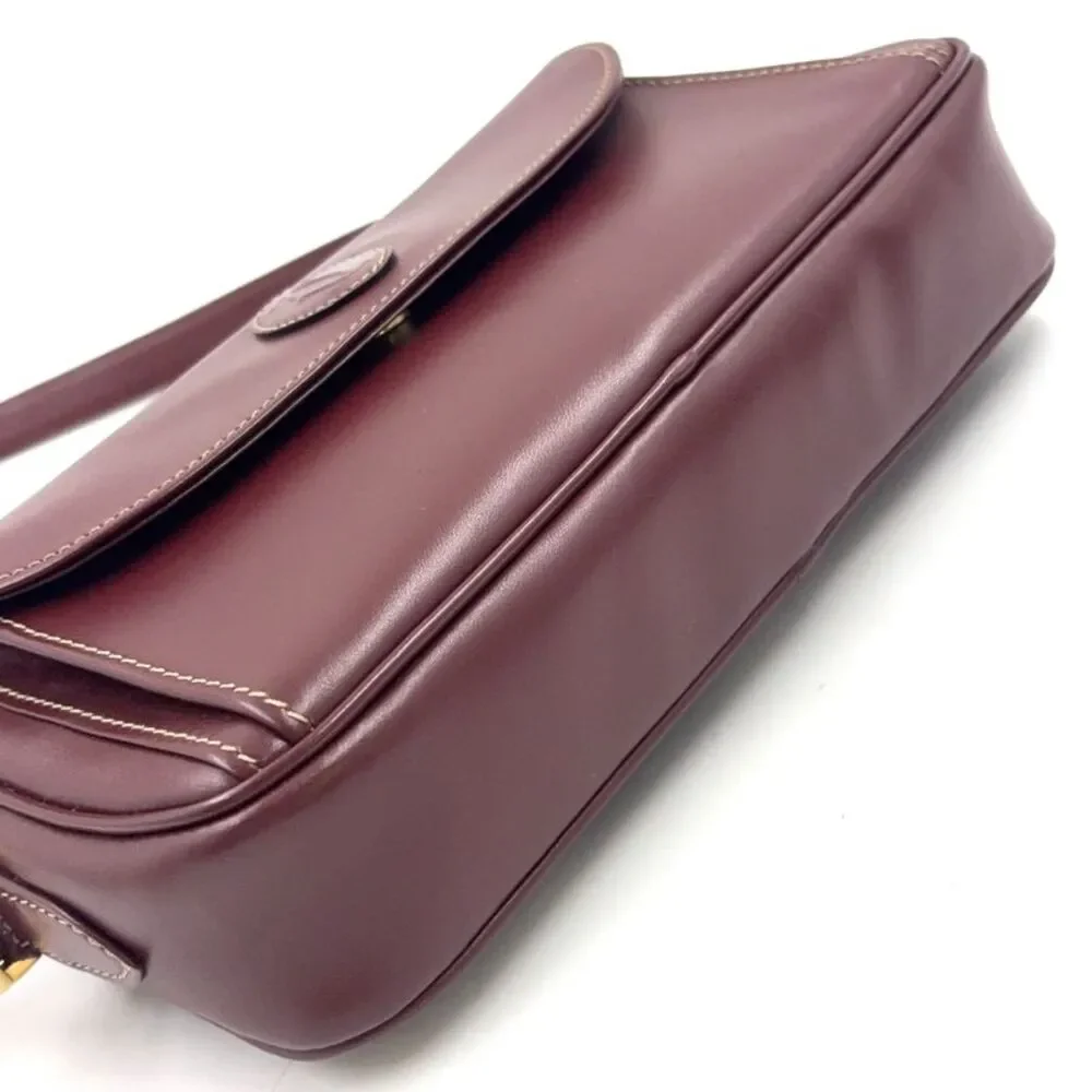Cartier Pre-Owned Mast Line Leather Shoulder Bag